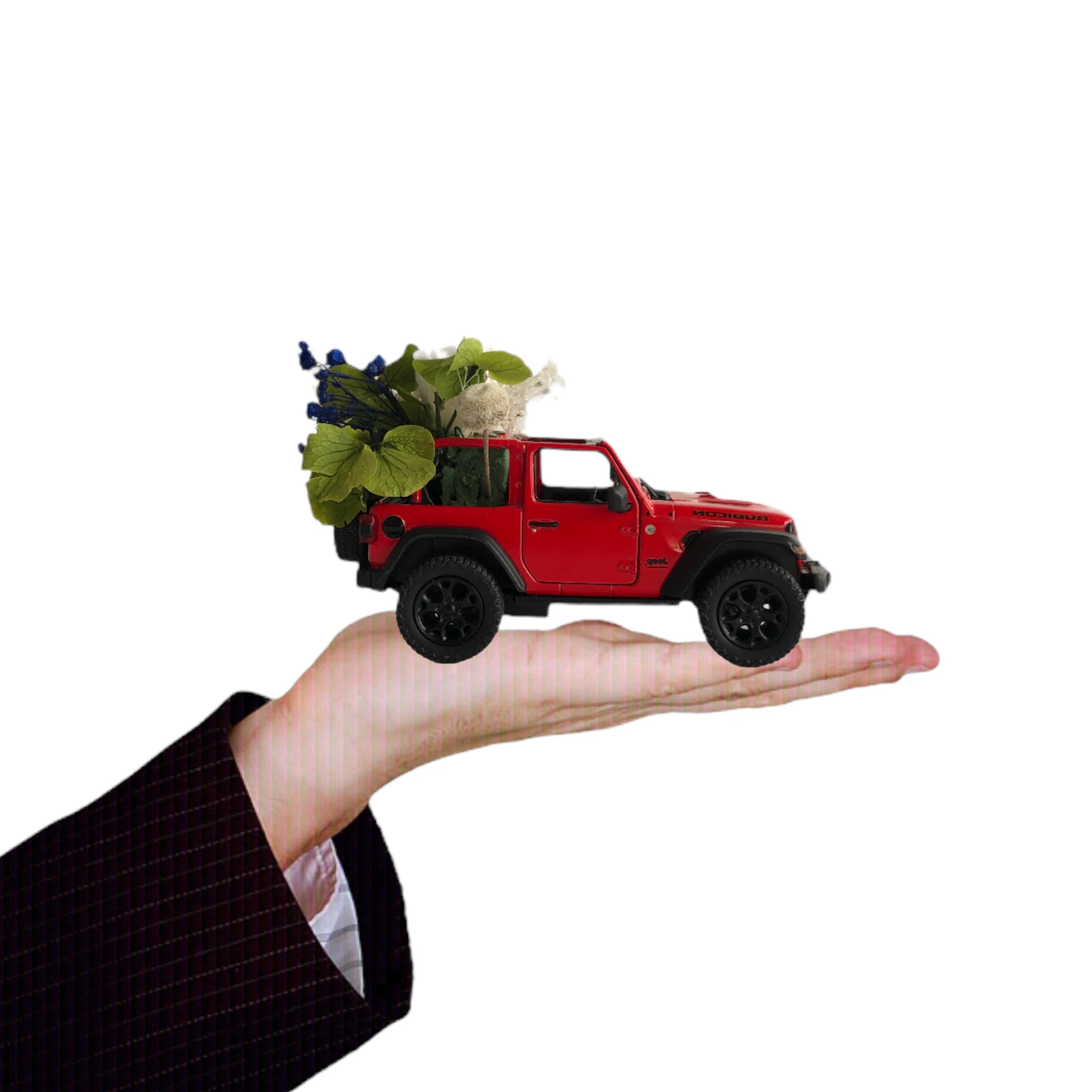 JEEP ROJO CON FLORES PARA ÉL - Imagen 6