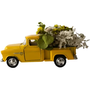 PICK UP 1955 AMARILLA CON FLORES PARA ÉL
