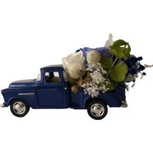 PICK UP 1955 AZUL CON FLORES PARA ÉL